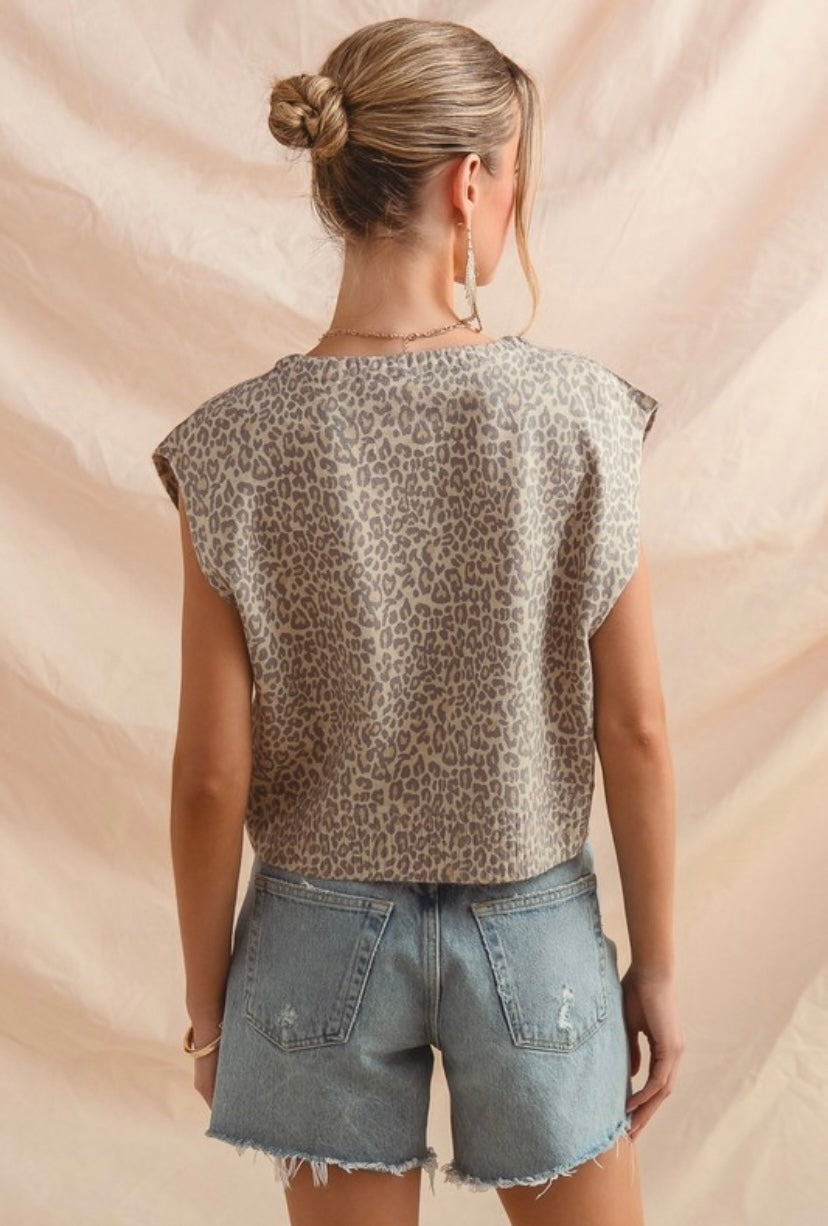 Charlotte Leopard Vest