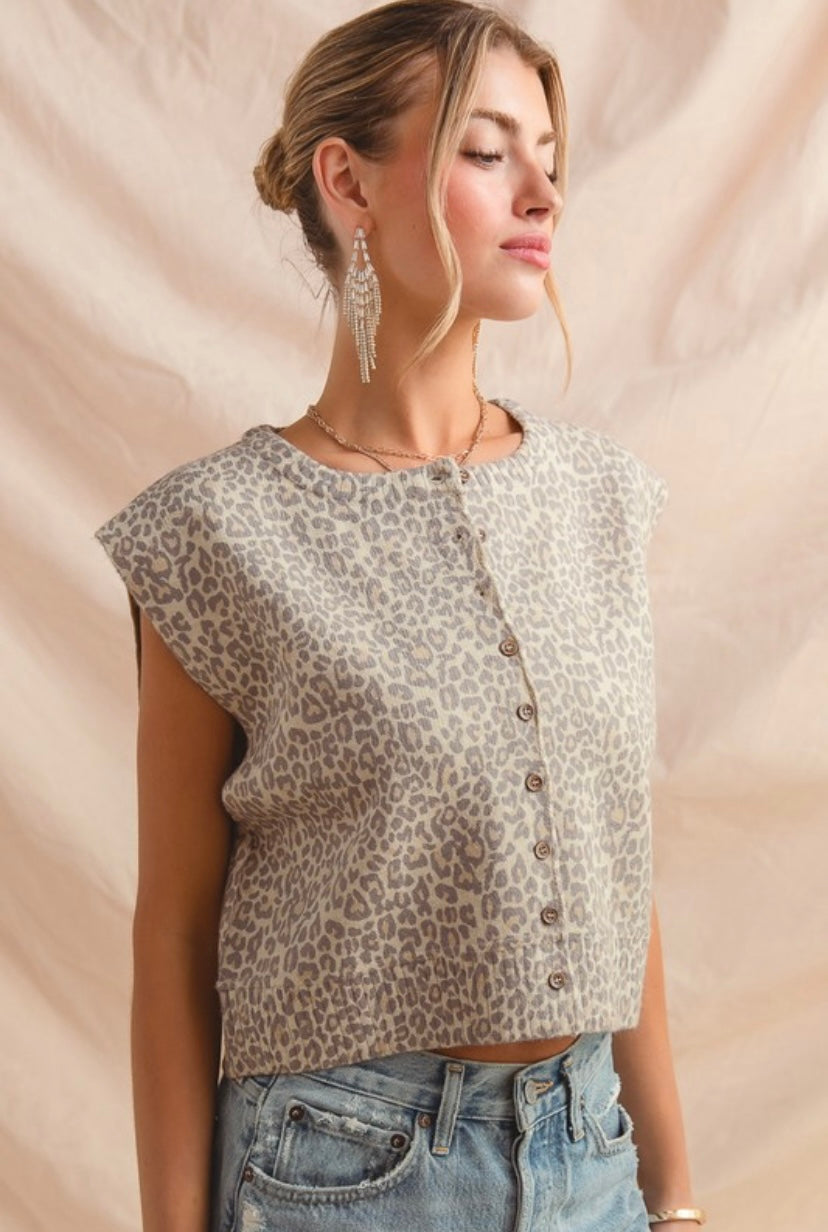 Charlotte Leopard Vest
