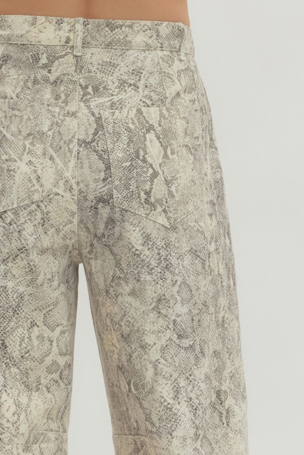 Mads Snake Print Barrel Jeans