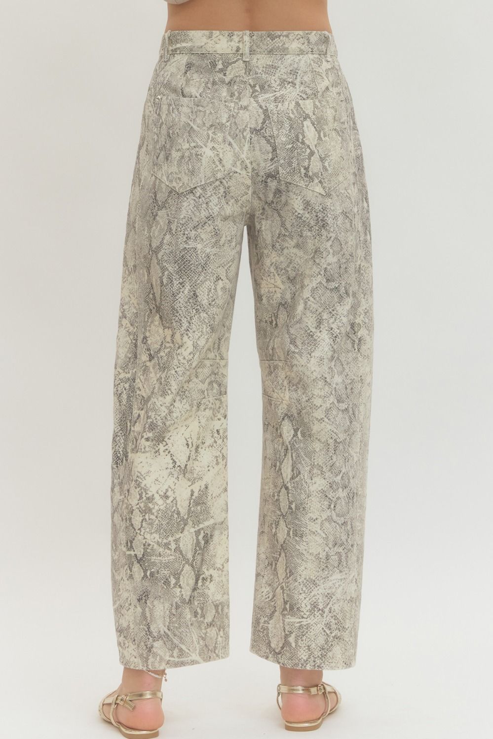 Mads Snake Print Barrel Jeans