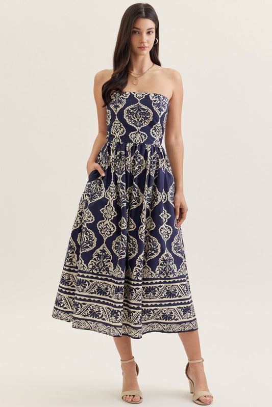Midnight in Mykonos Maxi Dress